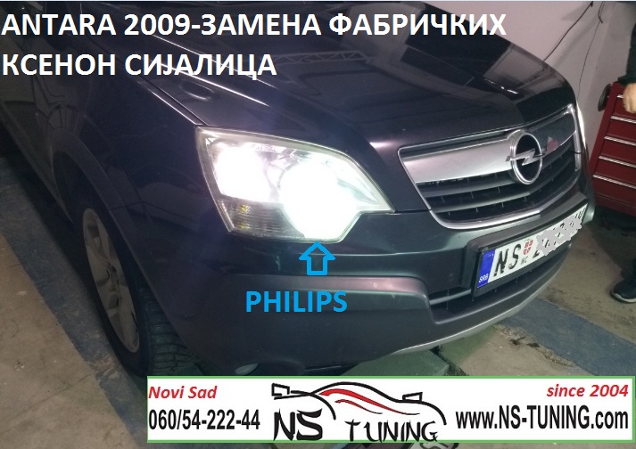 opel antara xenon farovi d1s sijalica zamena ugradnja led pozicije novi sad auto servis